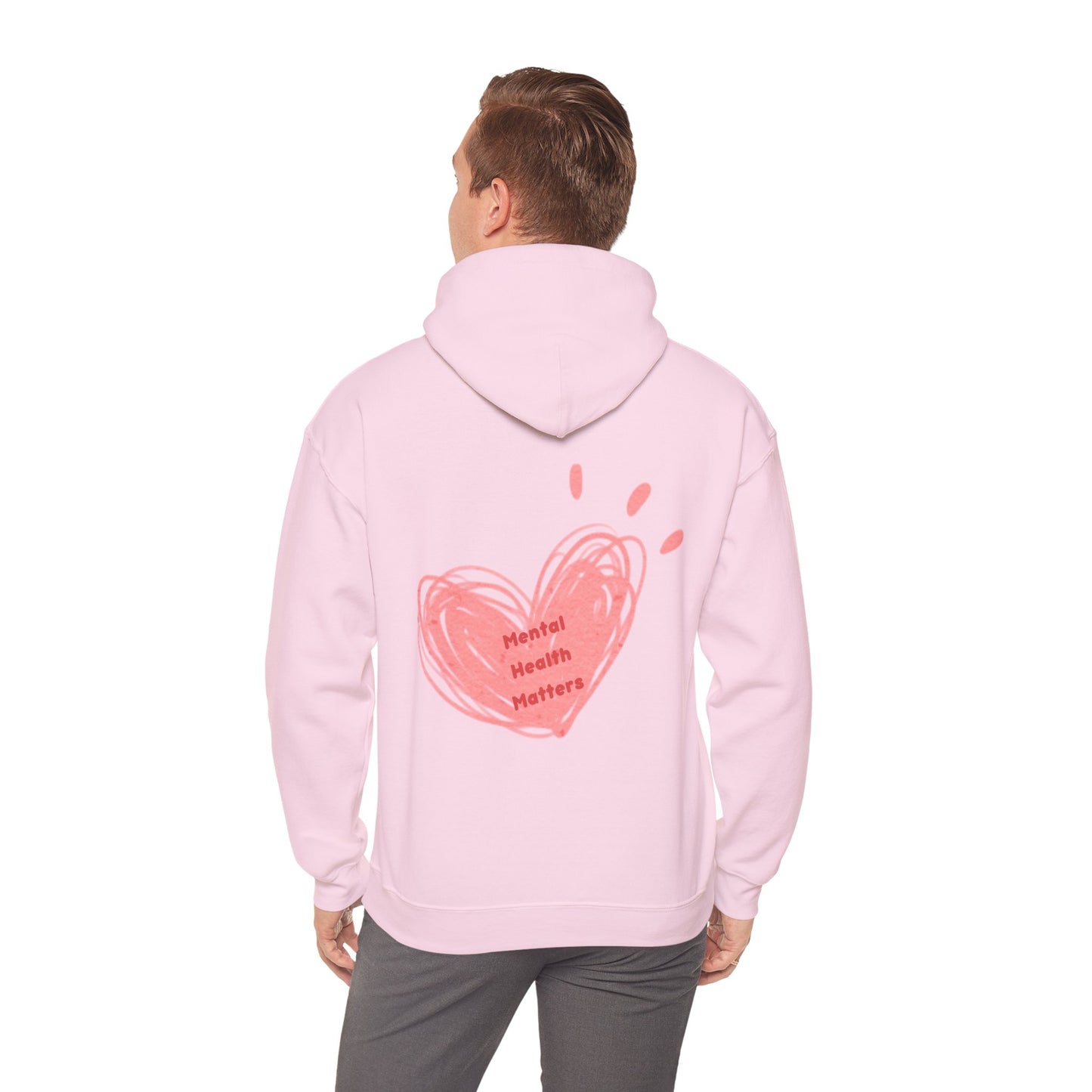 Mental Health Matters Heart Unisex Heavy Blend™ Hooded Sweatshirt