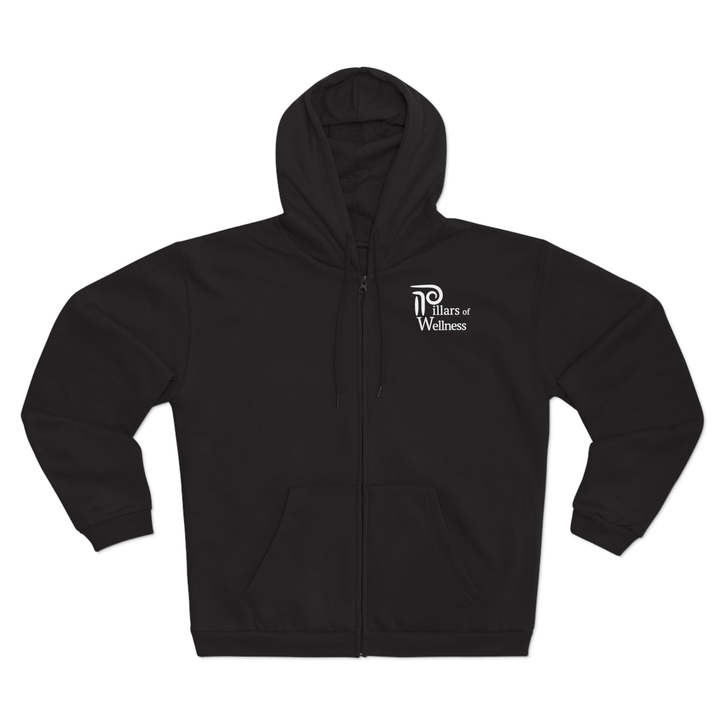 Pillars of Wellness: Unisex Hooded Zip Sweatshirt