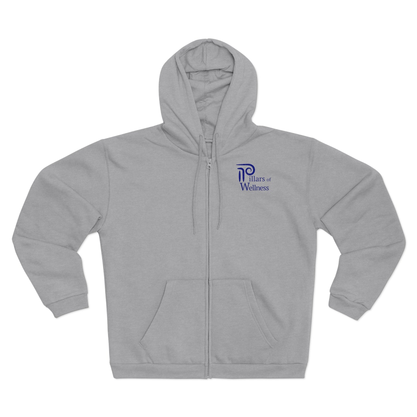 Pillars of Wellness: Unisex Hooded Zip Sweatshirt
