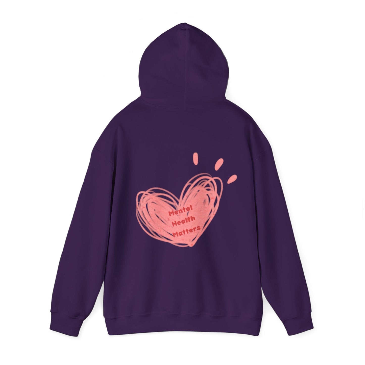 Mental Health Matters Heart Unisex Heavy Blend™ Hooded Sweatshirt