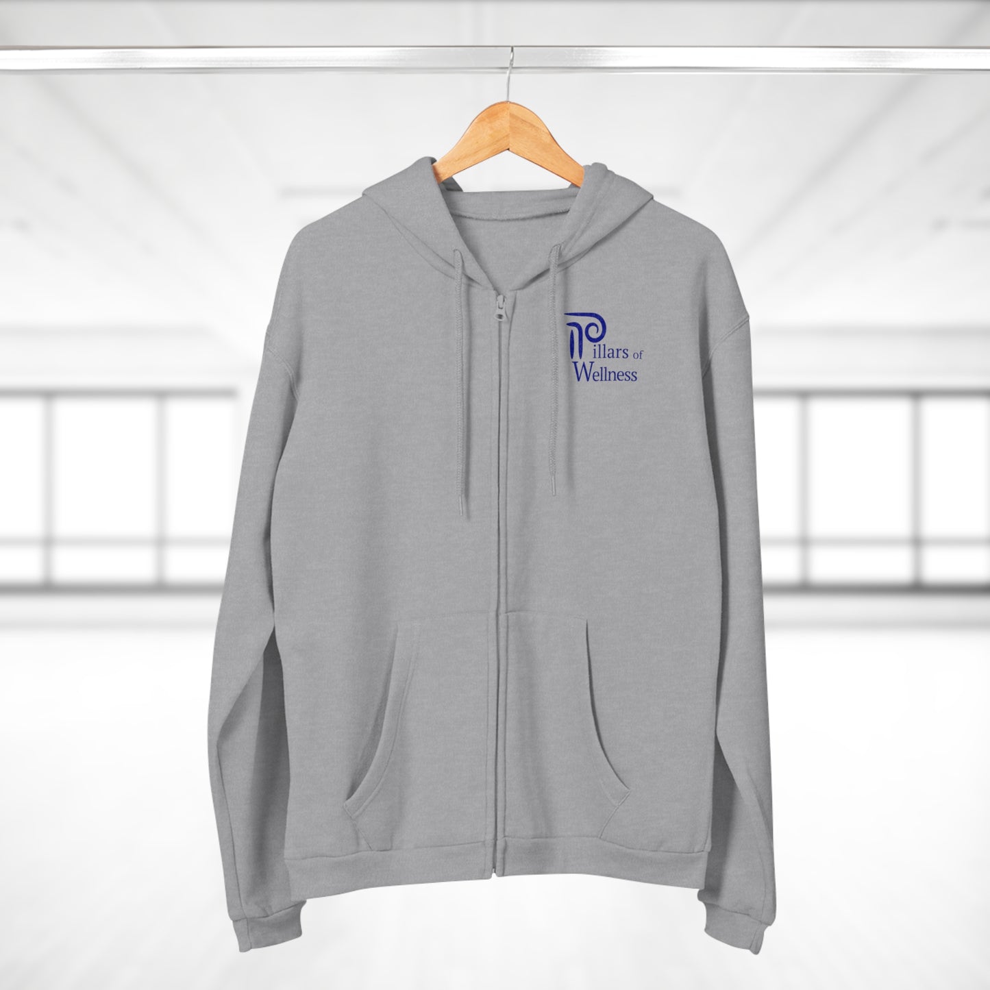 Pillars of Wellness: Unisex Hooded Zip Sweatshirt