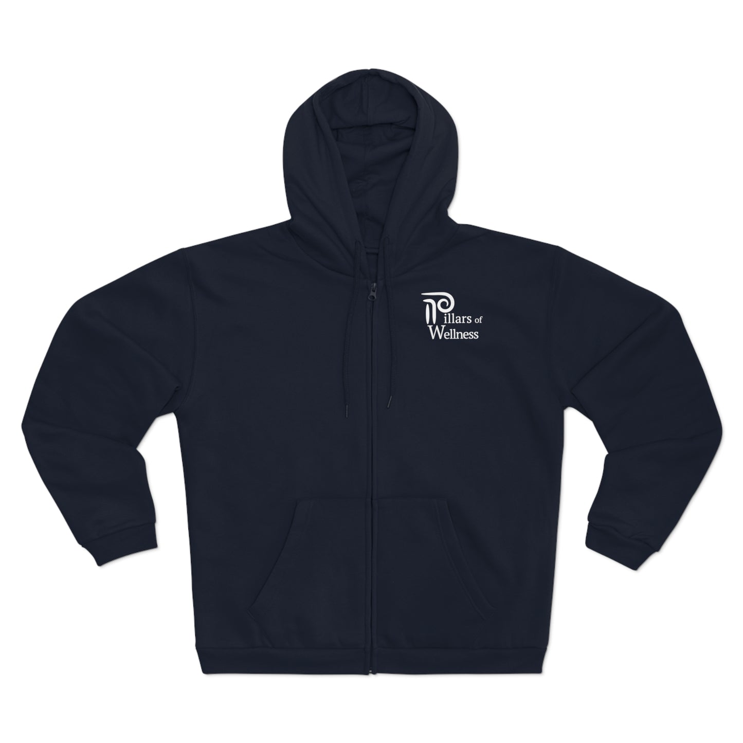 Pillars of Wellness: Unisex Hooded Zip Sweatshirt
