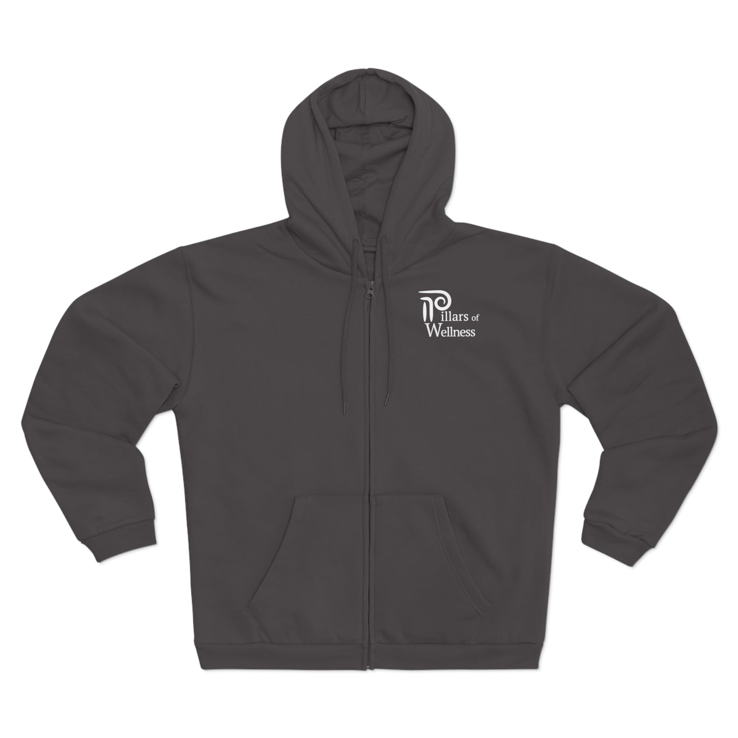Pillars of Wellness: Unisex Hooded Zip Sweatshirt