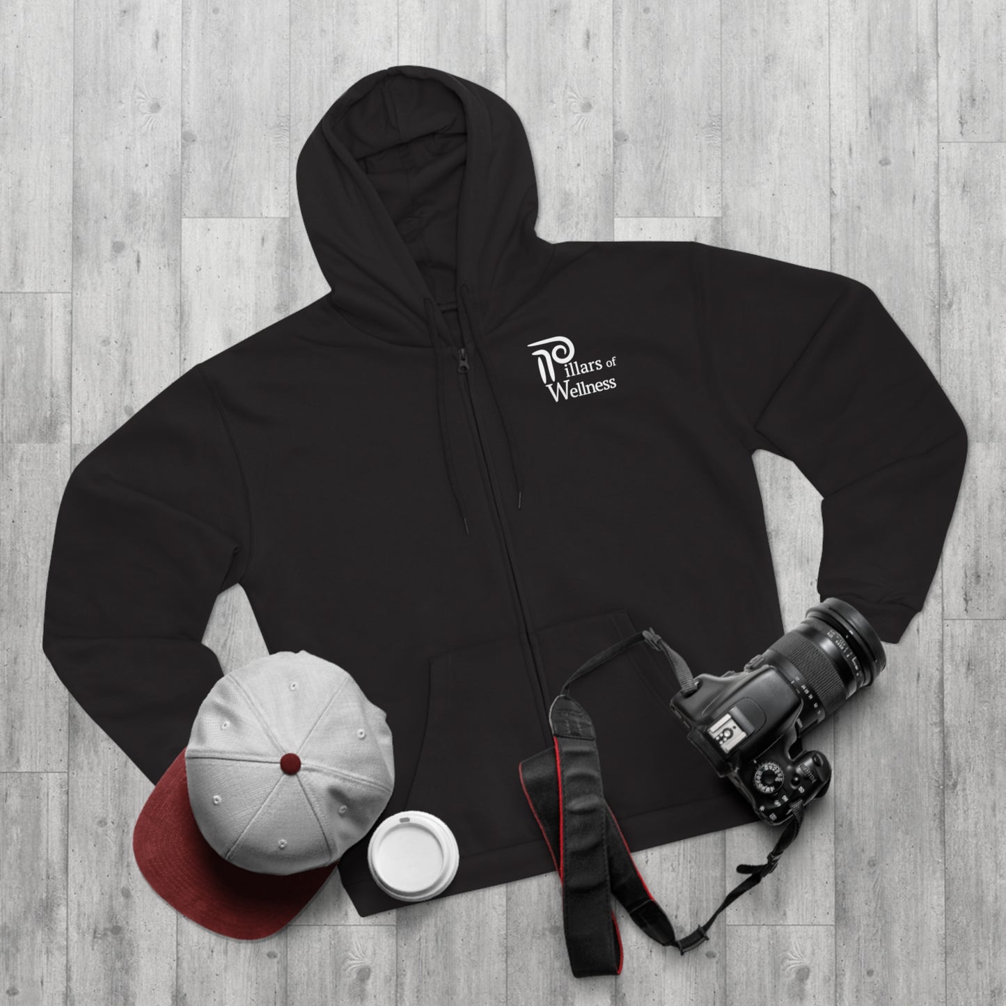 Pillars of Wellness: Unisex Hooded Zip Sweatshirt