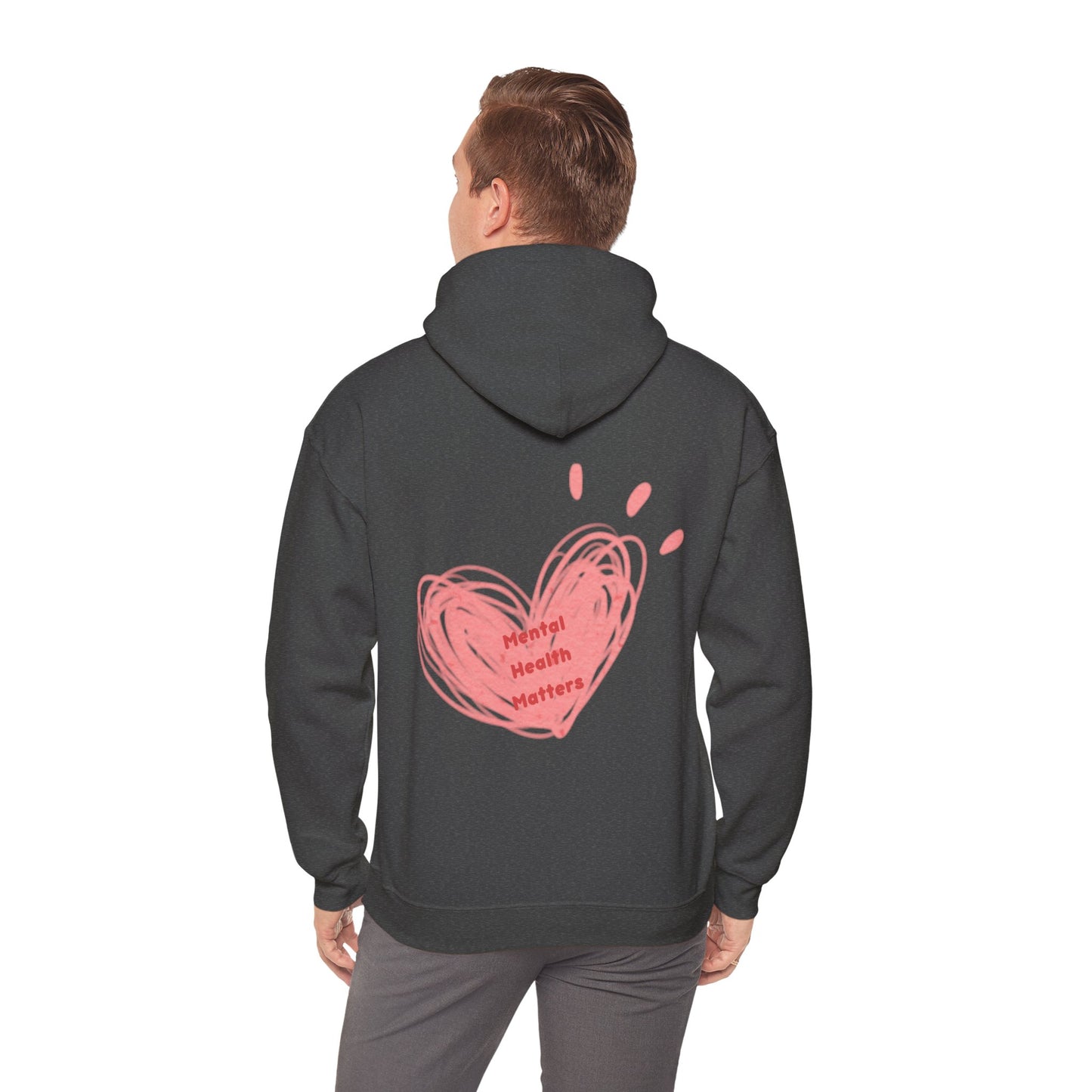 Mental Health Matters Heart Unisex Heavy Blend™ Hooded Sweatshirt