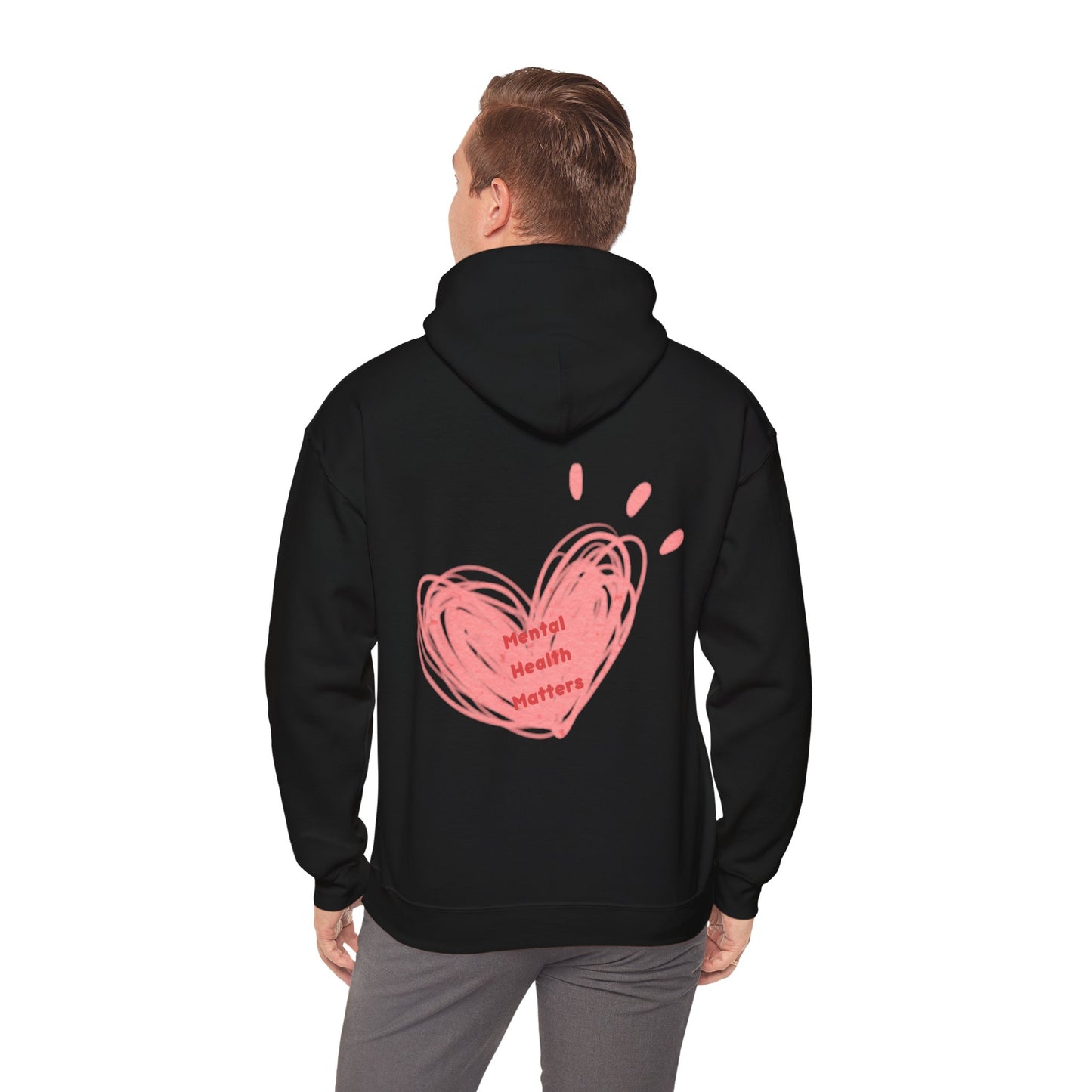 Mental Health Matters Heart Unisex Heavy Blend™ Hooded Sweatshirt
