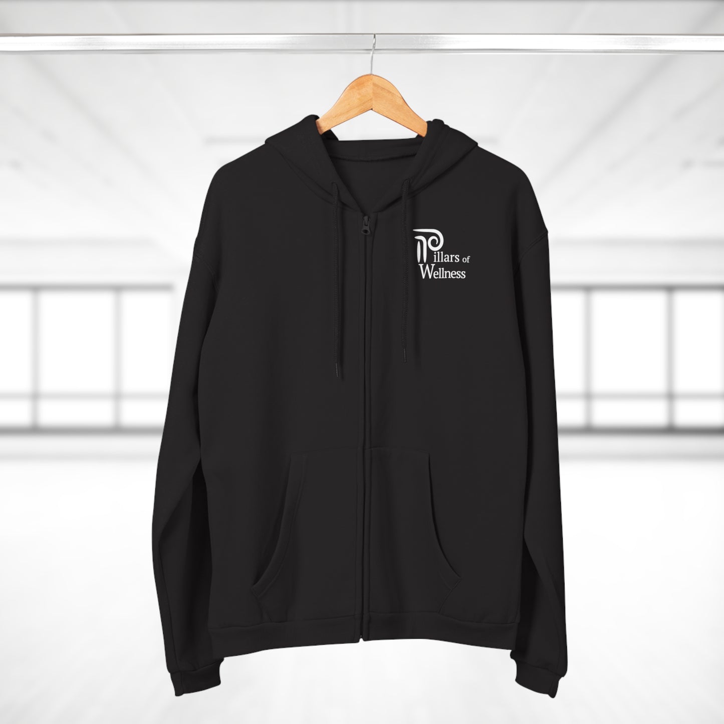 Pillars of Wellness: Unisex Hooded Zip Sweatshirt