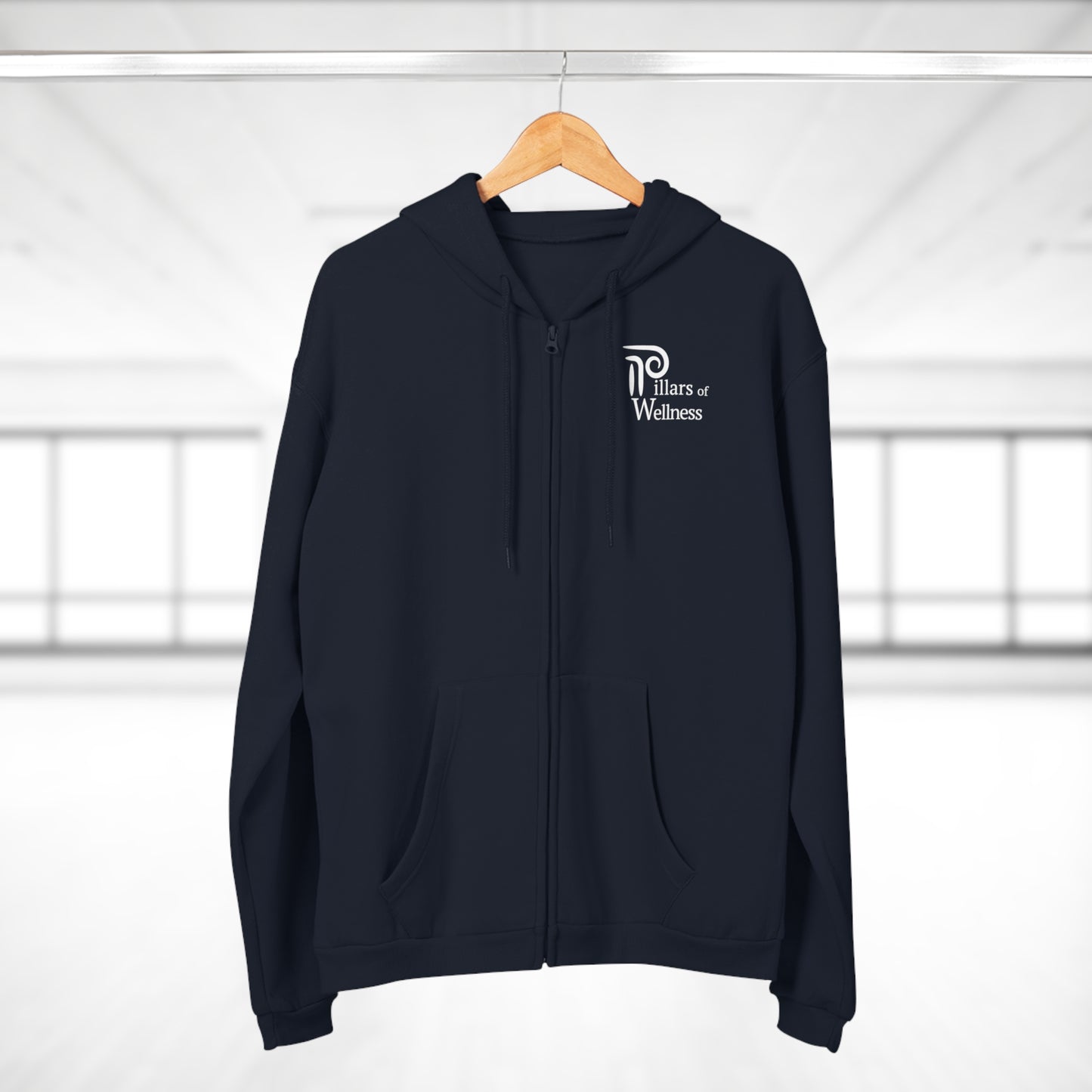 Pillars of Wellness: Unisex Hooded Zip Sweatshirt