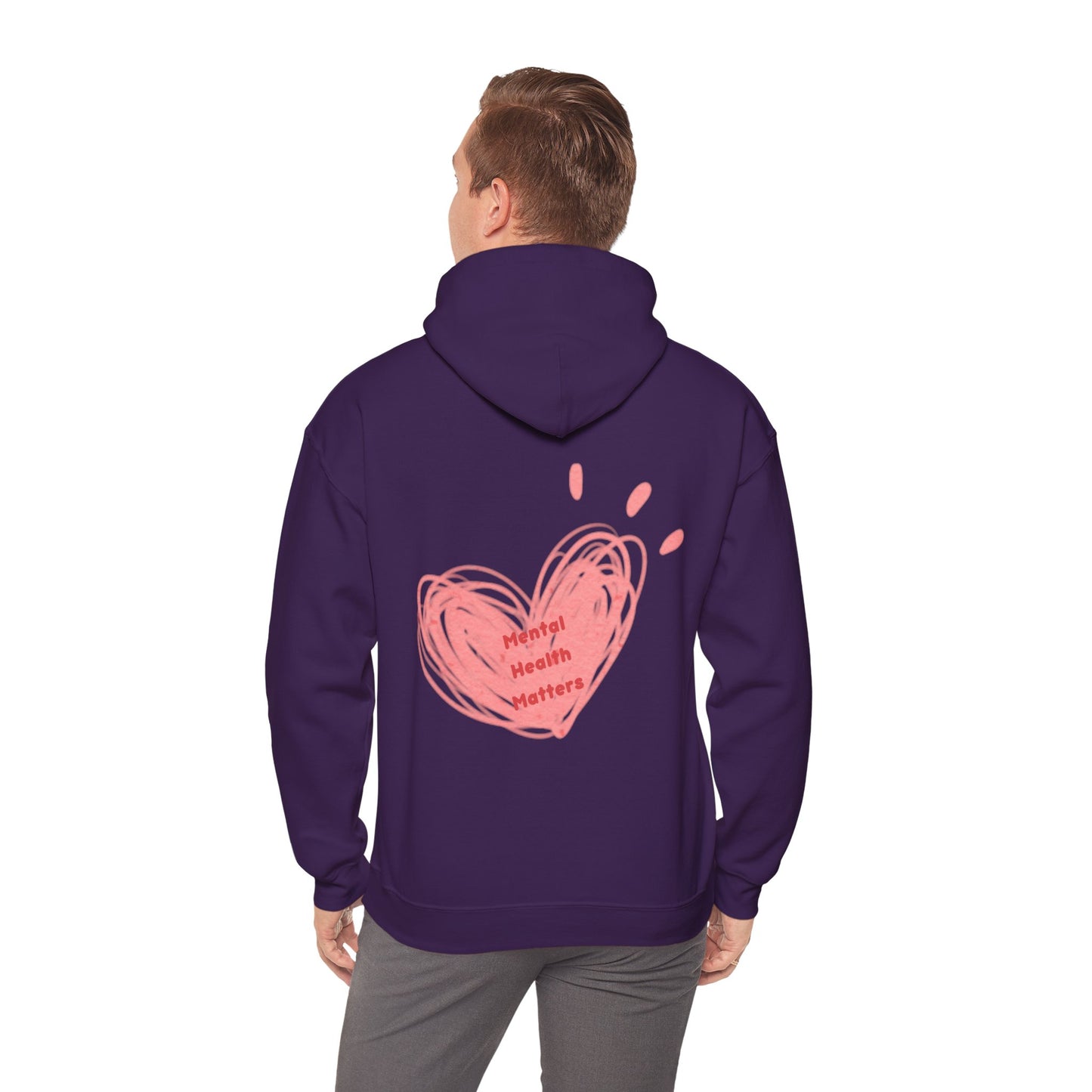 Mental Health Matters Heart Unisex Heavy Blend™ Hooded Sweatshirt