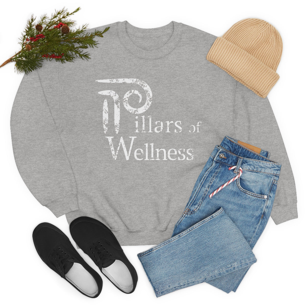 Pillars of Wellness - Unisex Heavy Blend™ Crewneck Sweatshirt