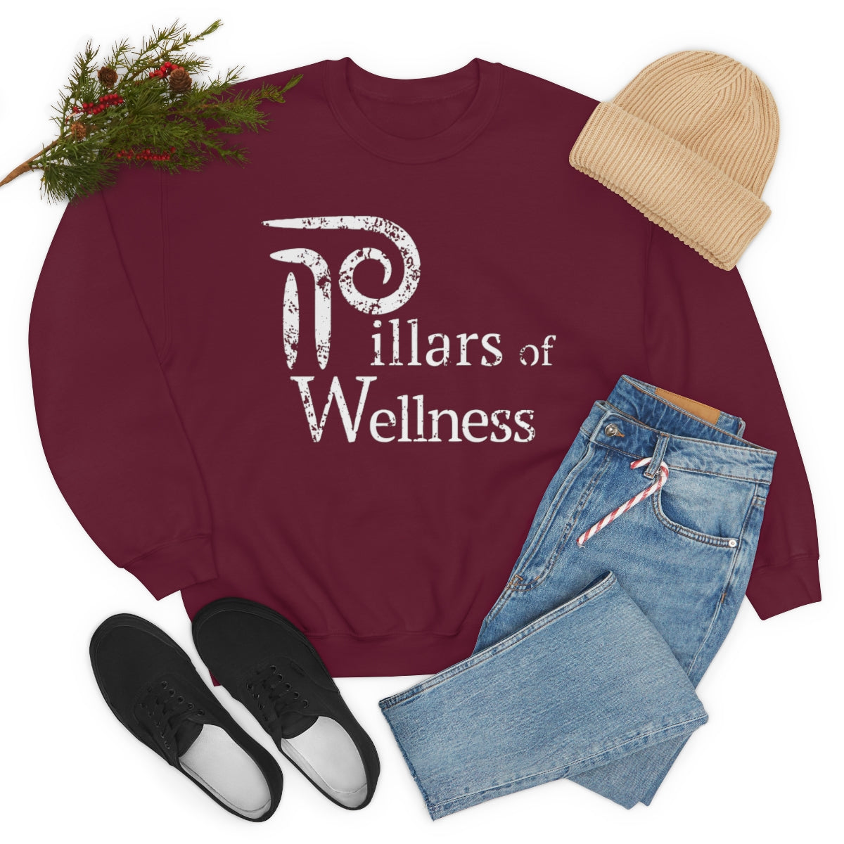 Pillars of Wellness - Unisex Heavy Blend™ Crewneck Sweatshirt