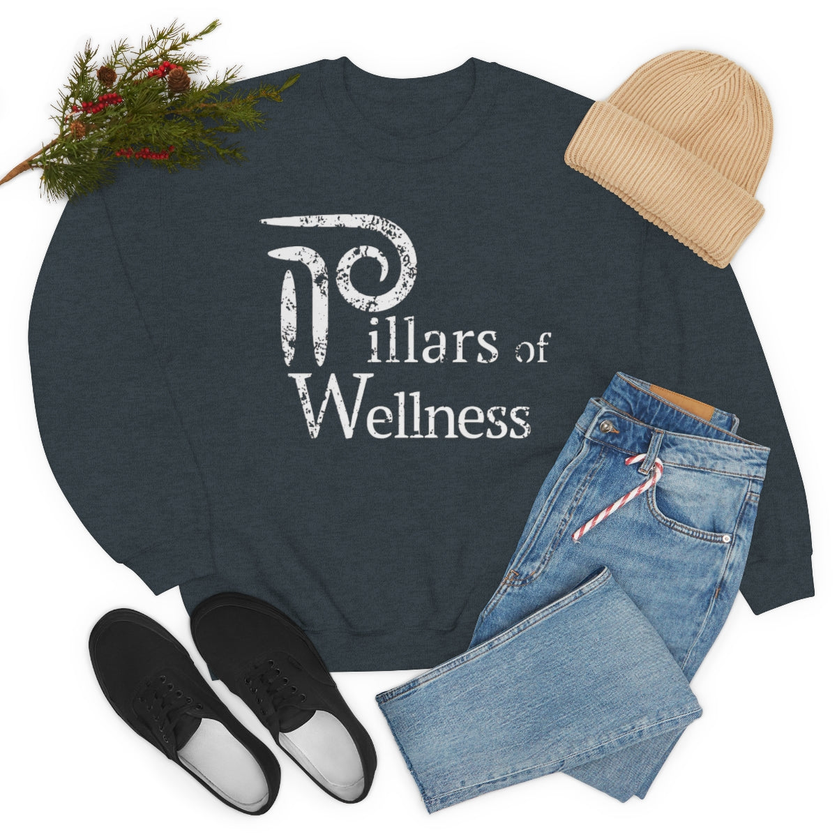 Pillars of Wellness - Unisex Heavy Blend™ Crewneck Sweatshirt