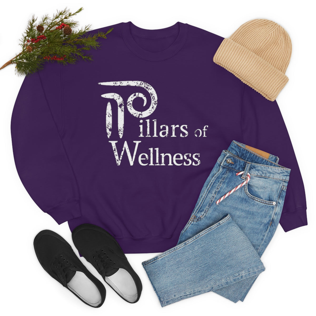 Pillars of Wellness - Unisex Heavy Blend™ Crewneck Sweatshirt