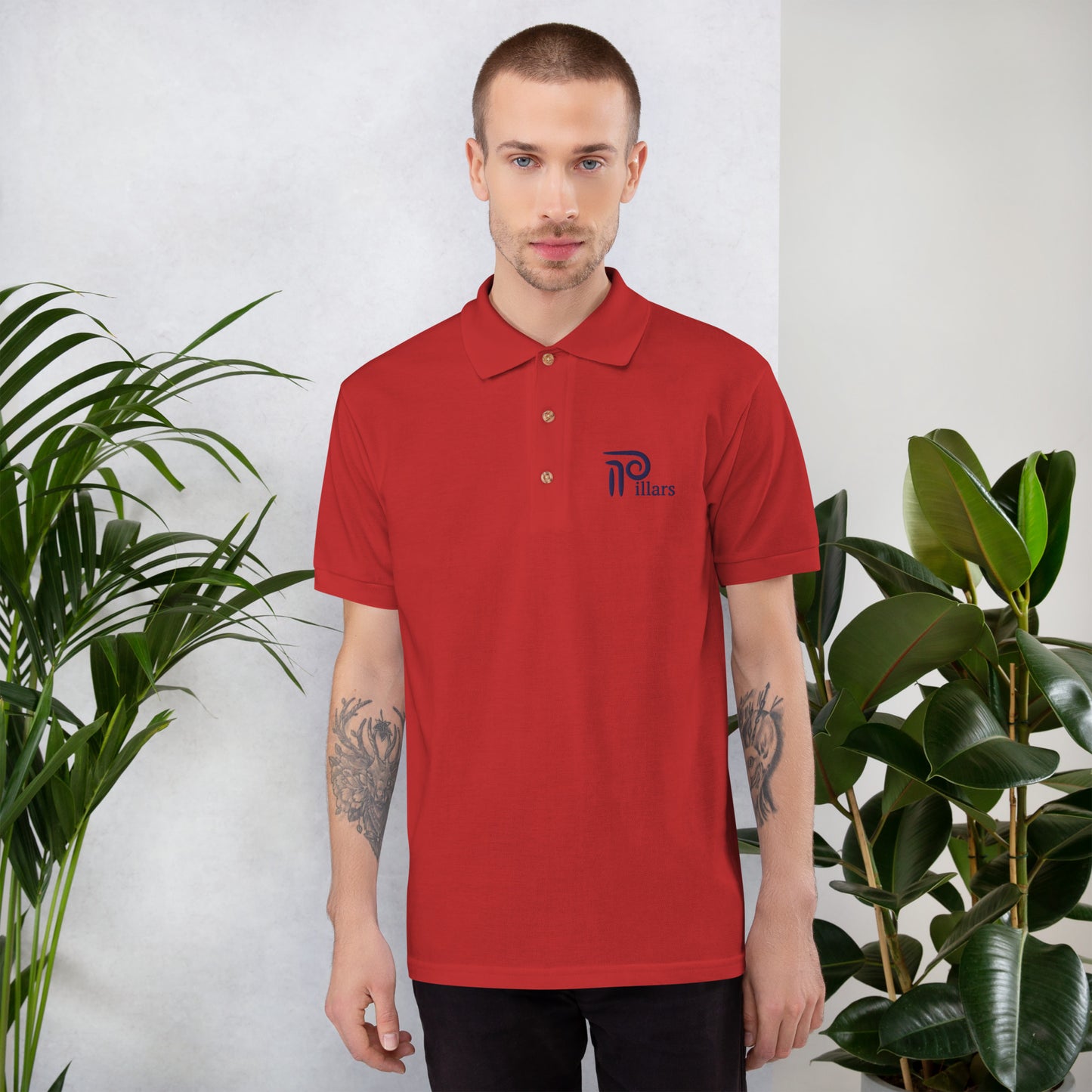 Pillars Embroidered Polo Shirt