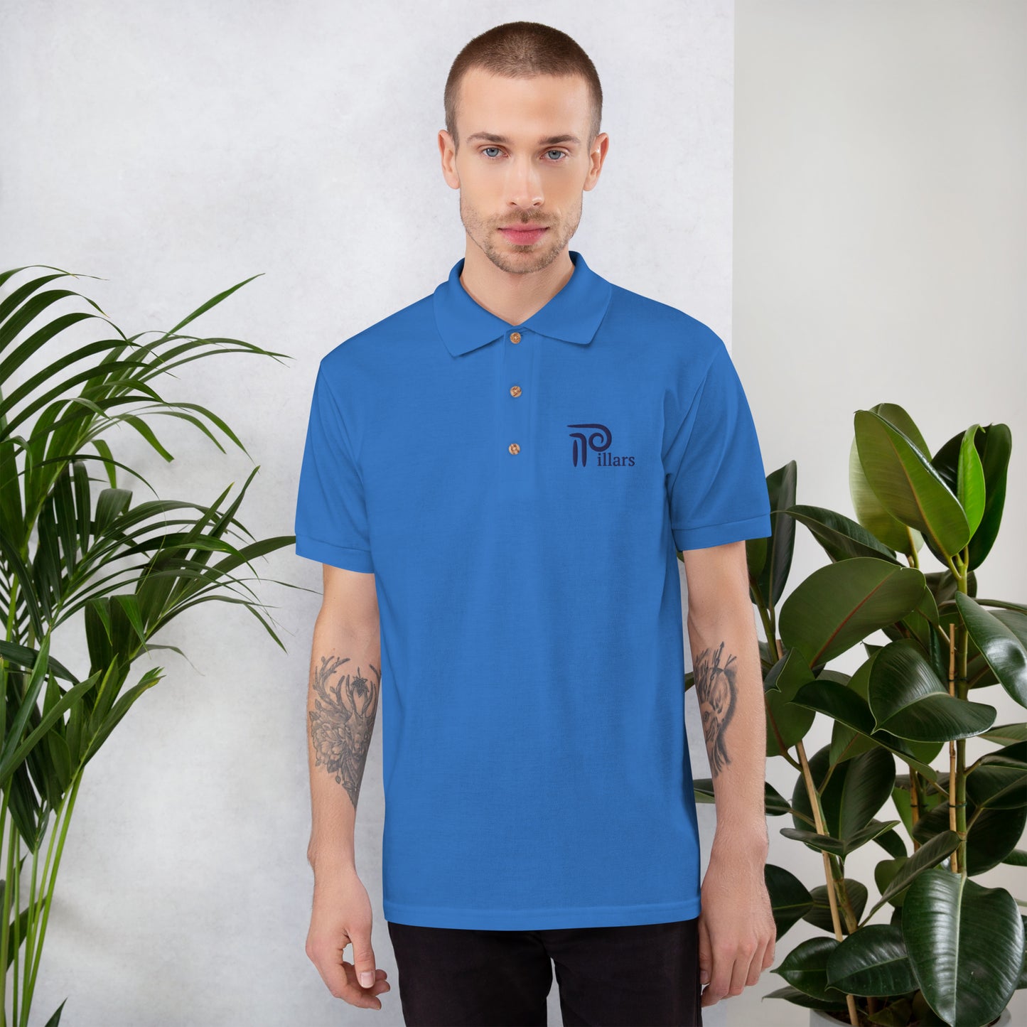 Pillars Embroidered Polo Shirt