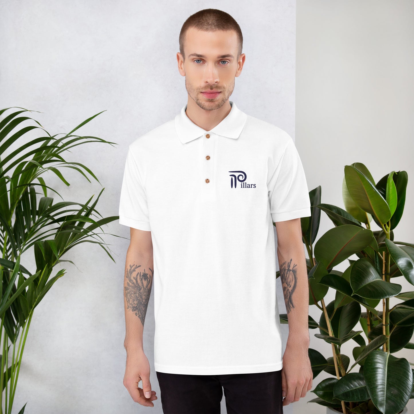 Pillars Embroidered Polo Shirt