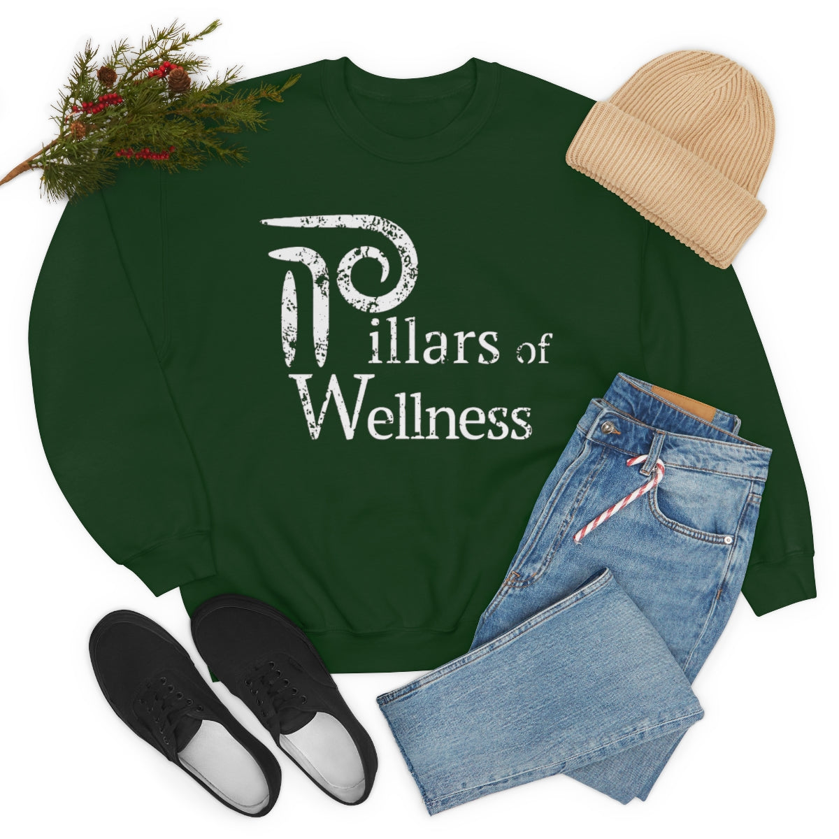 Pillars of Wellness - Unisex Heavy Blend™ Crewneck Sweatshirt