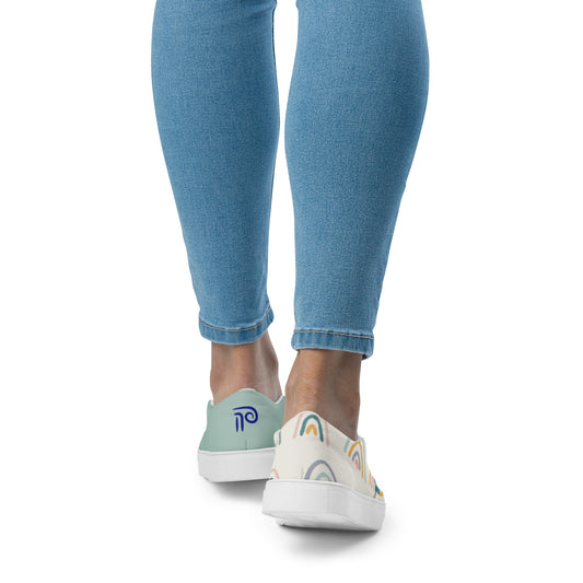 Women’s Pillars slip-on canvas shoes (green)