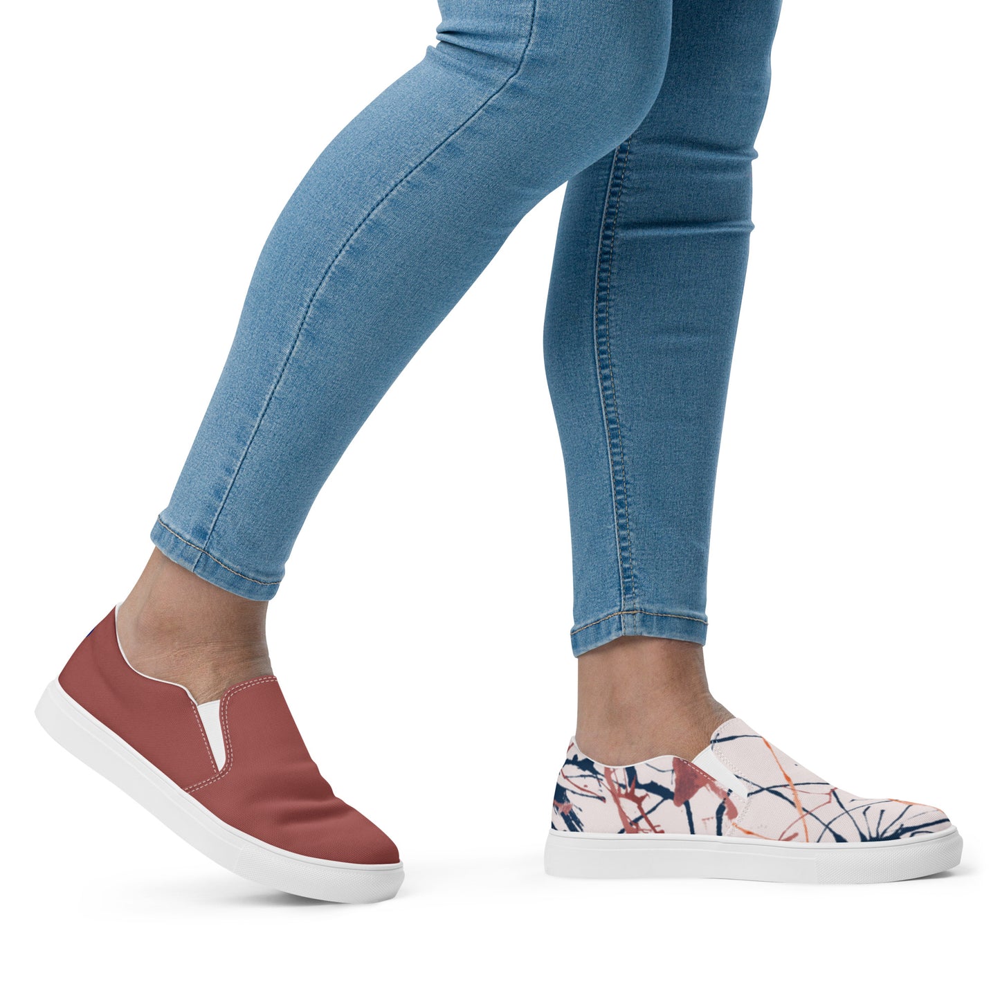 Women’s Pillars slip-on canvas shoes (red)