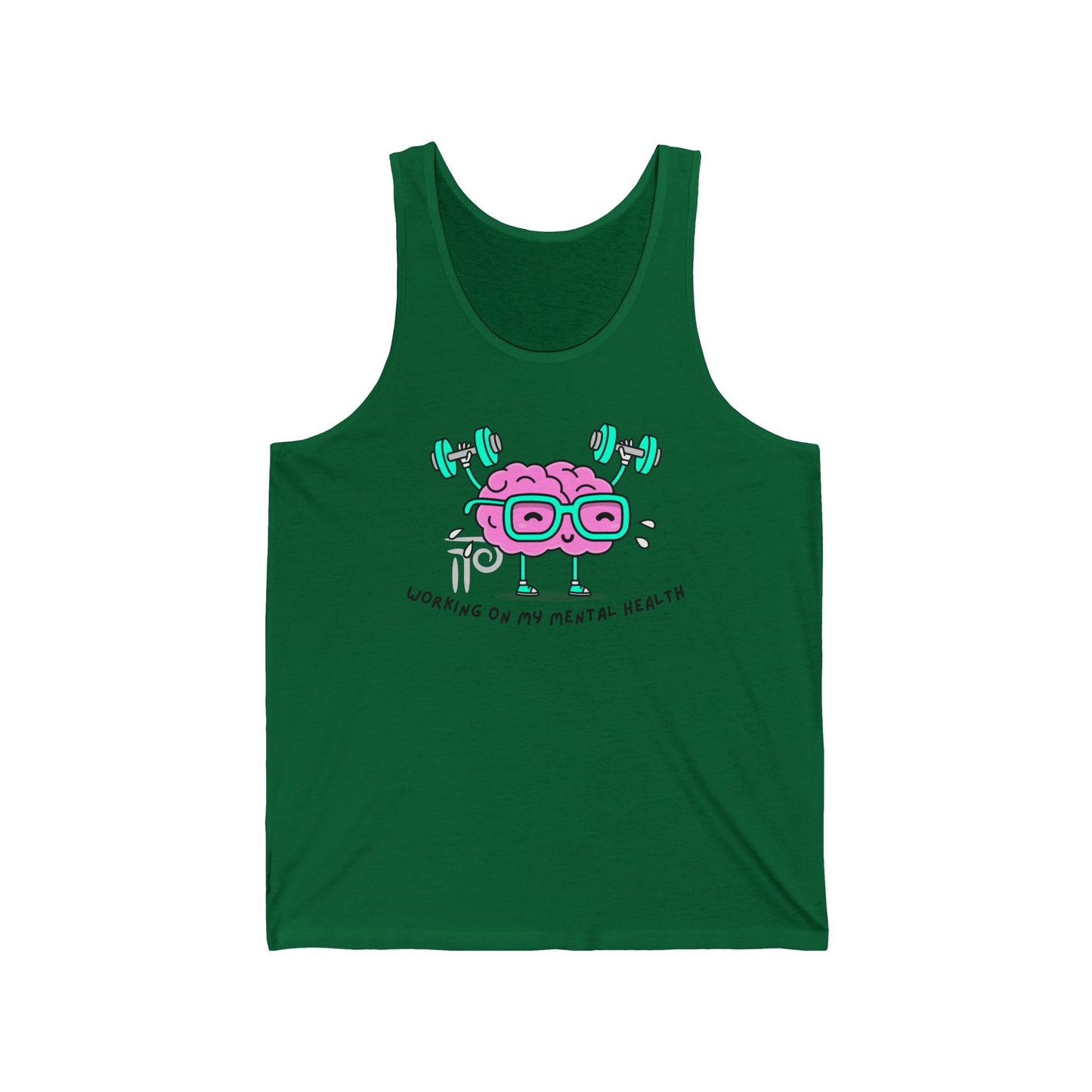 Working on my mental health Unisex Jersey Tank