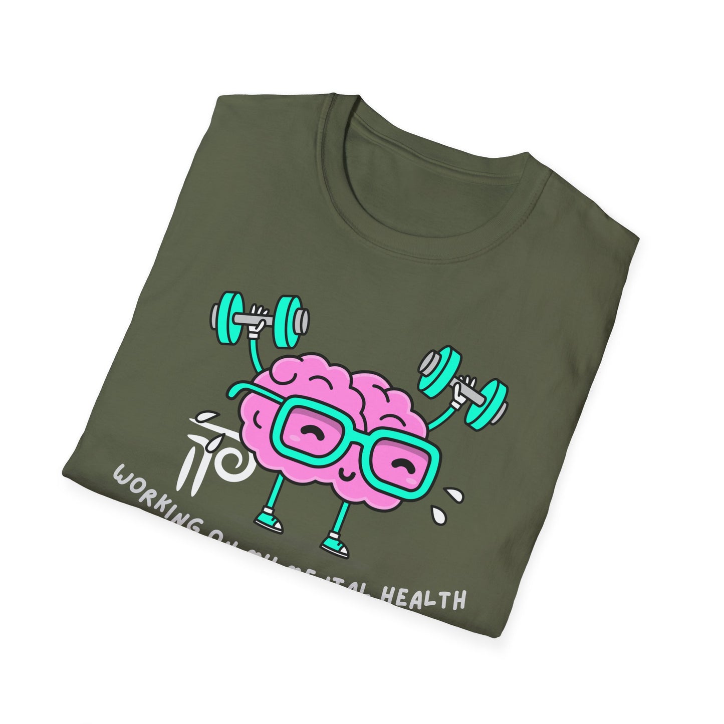 Working on my mental health Unisex Softstyle T-Shirt