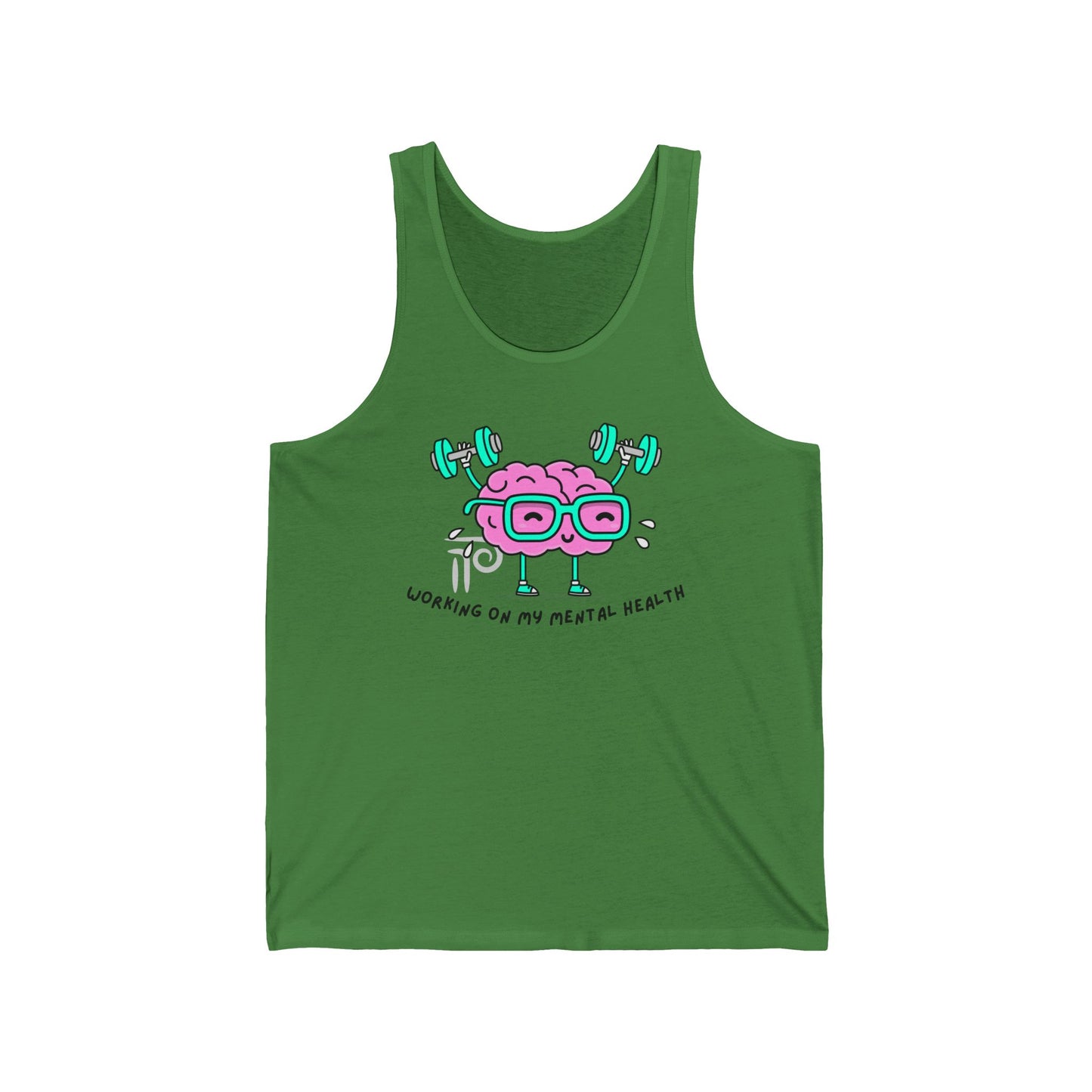 Working on my mental health Unisex Jersey Tank