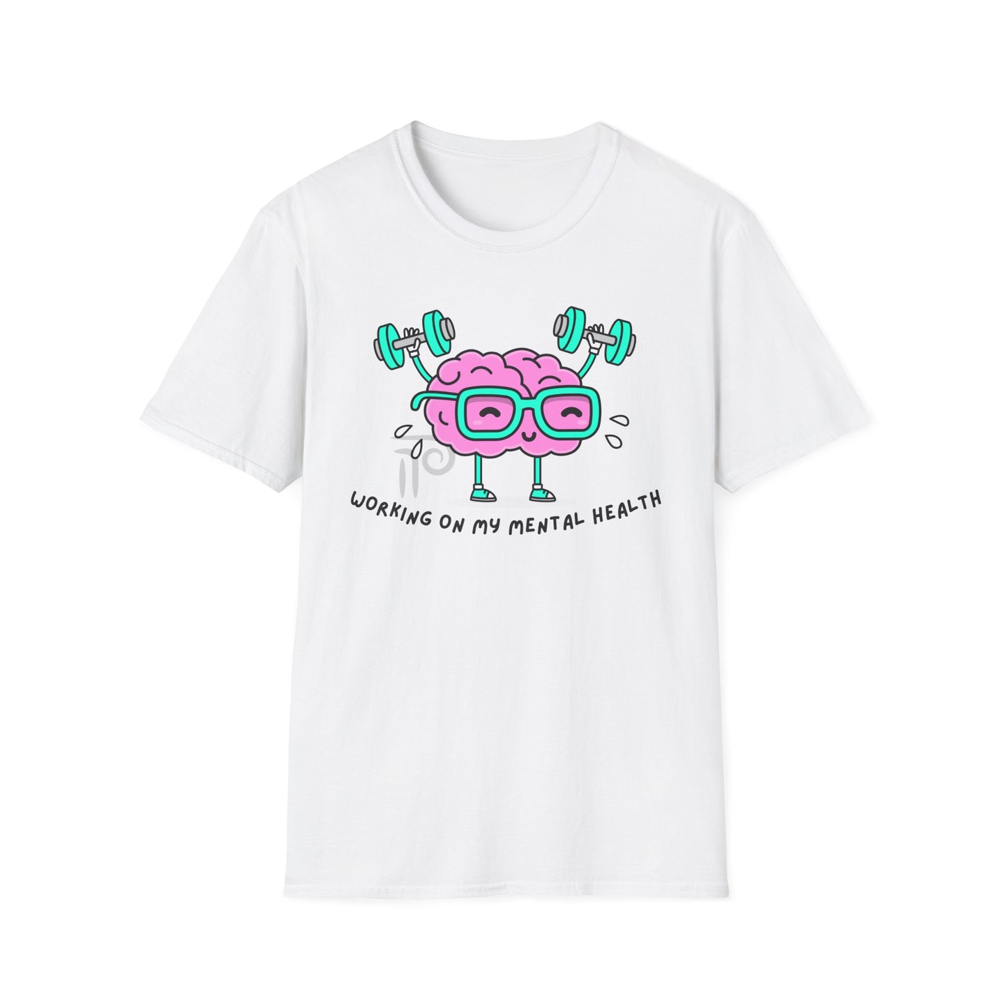 Working on my mental health Unisex Softstyle T-Shirt