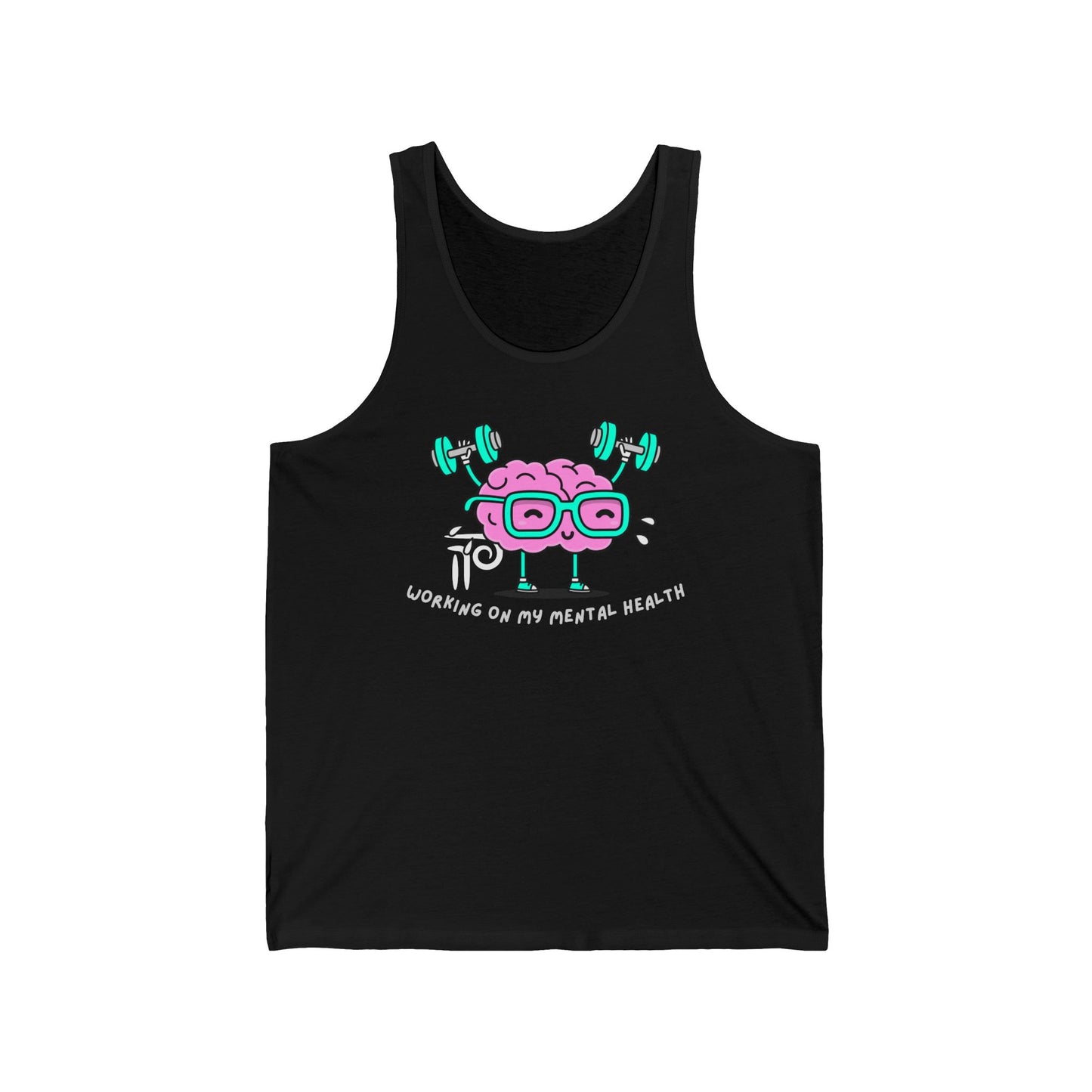 Working on my mental health Unisex Jersey Tank