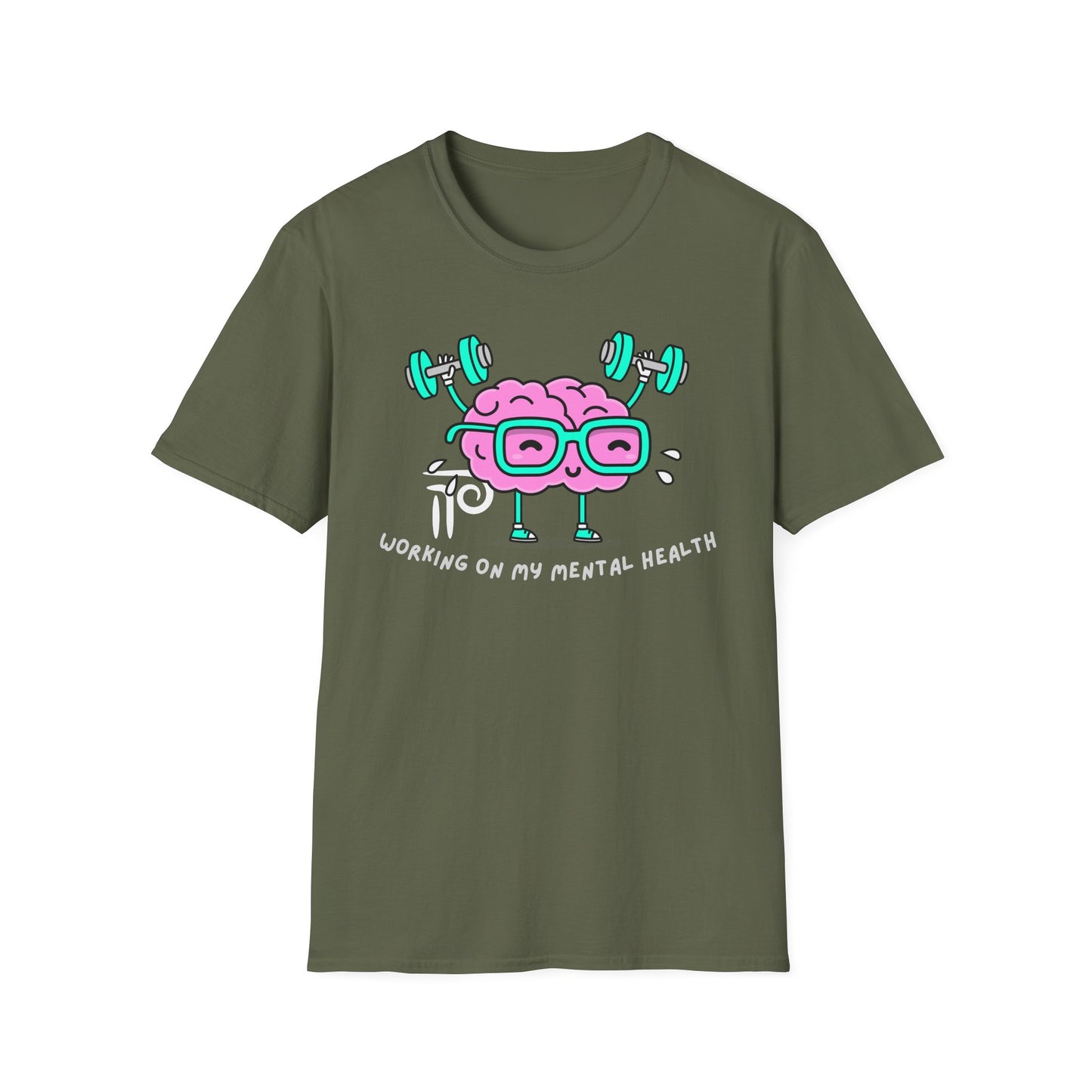 Working on my mental health Unisex Softstyle T-Shirt