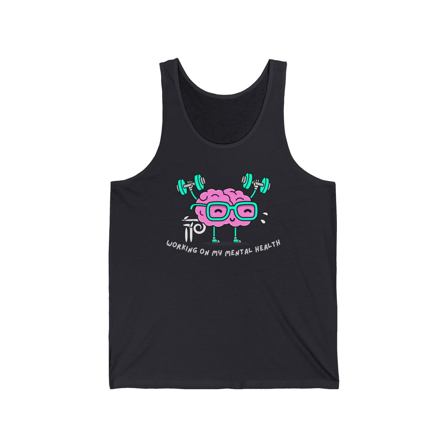 Working on my mental health Unisex Jersey Tank