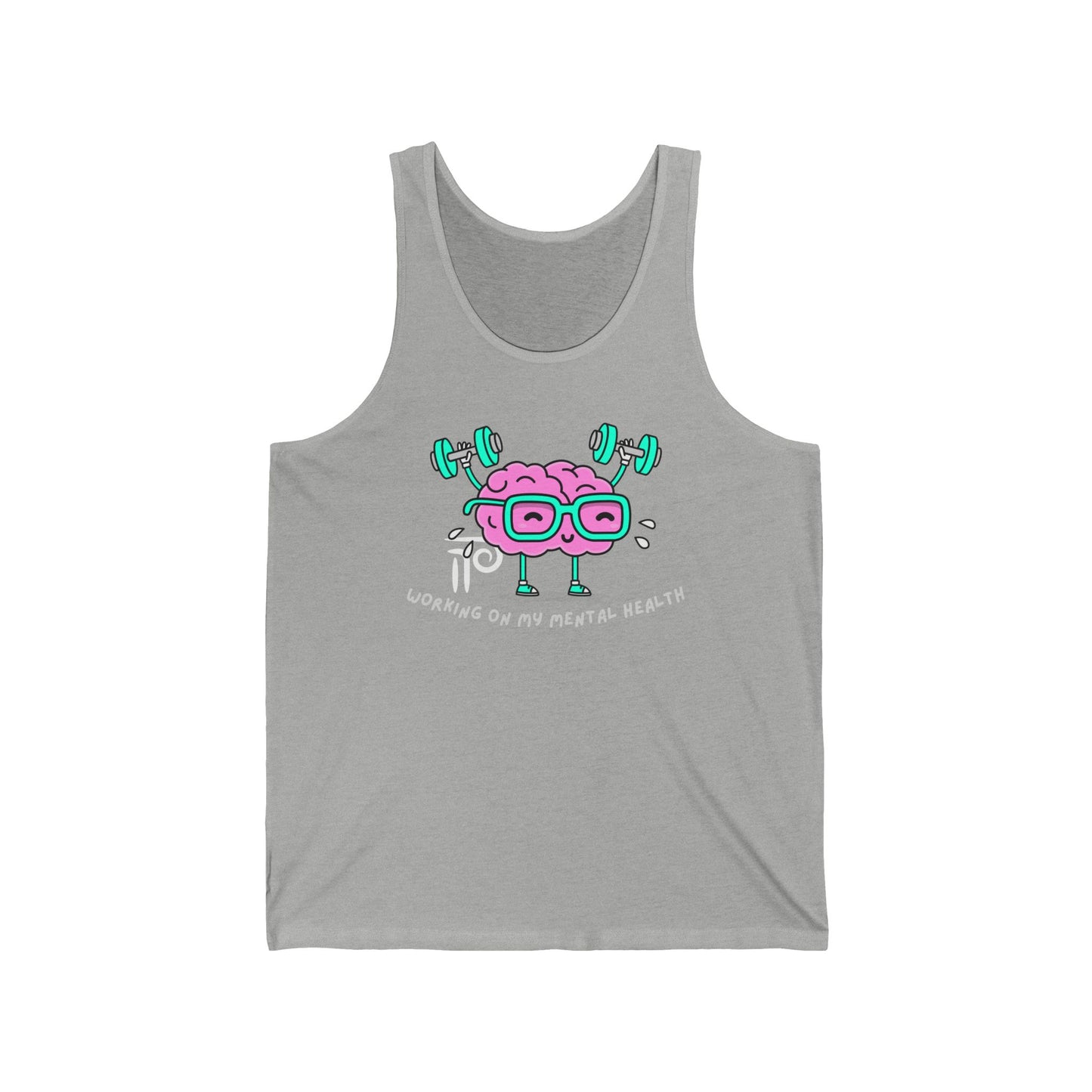 Working on my mental health Unisex Jersey Tank