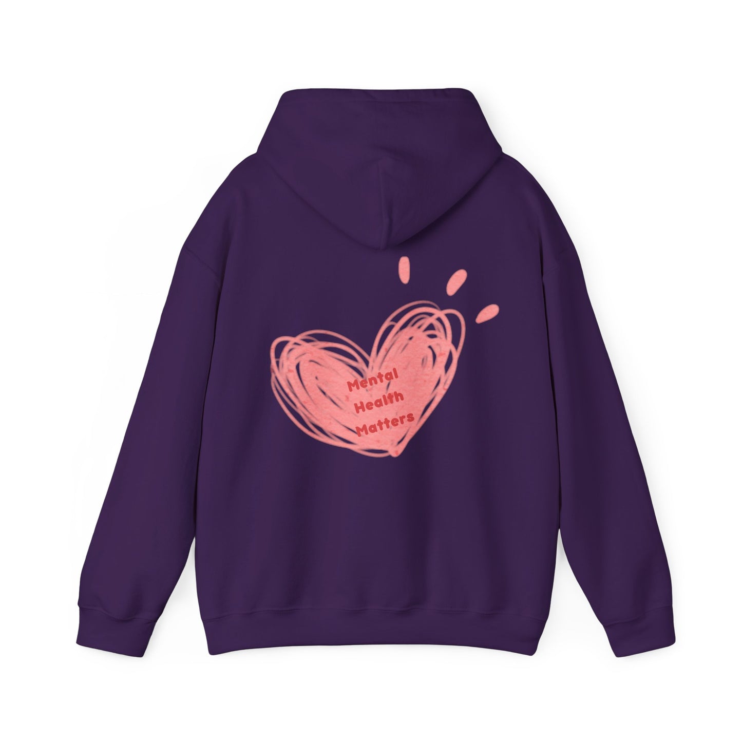 Mental Health Matters Heart Unisex Heavy Blend™ Hooded Sweatshirt